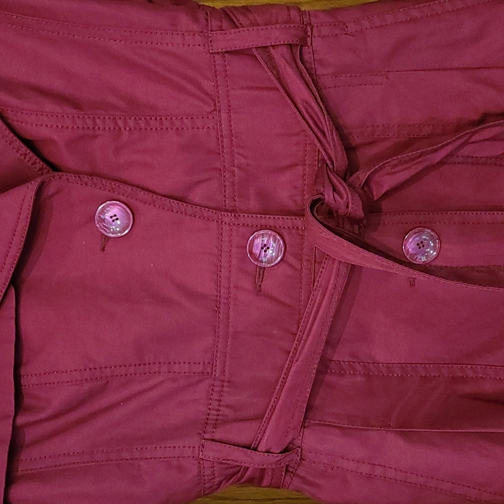 Merona Raspberry Trenchcoat - Picture 4 of 9